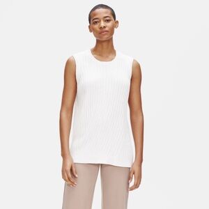 EILEEN FISHER ORGANIC LINEN COTTON SLEEVELESS TOP ✨